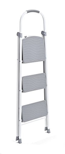 Rubbermaid RMS-3 3-Step Steel Step Stool, 225-pound Capacity, White