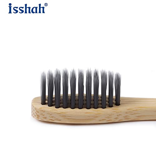 Biodegradable Eco-Friendly Natural Bamboo Charcoal Toothbrushes - 12 Count
