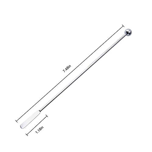 5 pcs Stainless Steel Coffee Beverage Stir Sticks Cocktail Stirrers Drink Swizzle Stick 7.4" Swizzle Stick Picks Tools