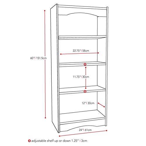Home Square 4 Shelf Bookcase Set in Frost White (Set of 2)