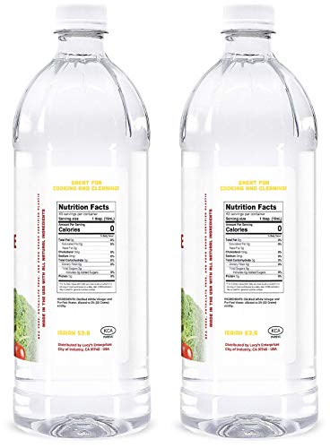 Lucy's Family Owned - Natural Distilled White Vinegar, 32 oz. bottle (Pack of 2) - 5% Acidity