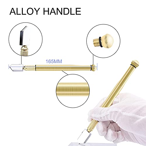 Canitu Manual Tile Cutter,2 in 1 Glass Tile Cutter Hand Tool with 3-15 mm Tungsten Steel Blades Breaking Pliers Hand Glass Cutter Kit for Home DIY Cutting Glass, Mirror, Ceramic Tile, Glazed Tiles