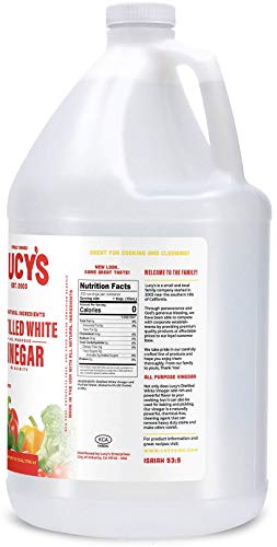 Lucy's Family Owned - Natural Distilled White Vinegar, 1 Gallon (128 oz) - 5% Acidity