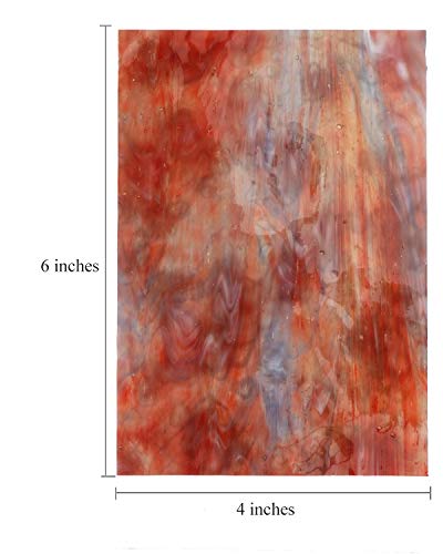 Lanyani(10 Sheets)Variety Stained Glass Sheets 4 x 6 inch Opal Art Glass Pack Tiffany Glass, Mixed Textures
