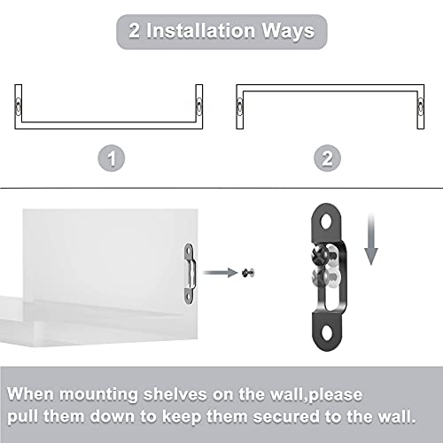 SRIWATANA Floating Shelves Wall Mounted, Solid Wood Wall Shelves, Weathered Gray