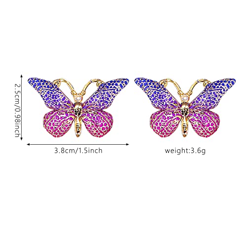 YUNXI 40 PCS Colorful Butterfly Charms Butterfly Pendants Butterfly Jewelry Enamel for Earrings Bracelets Necklace DIY Phone Case Hair Clip Craft Jewelry Making (40 PCS)