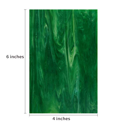 MaxGrain 20 Sheets Variety Stained Glass Sheets,4x6 inch Tiffany Stained Glass Packs for Crafts, Mixed Bright Color and Patterns