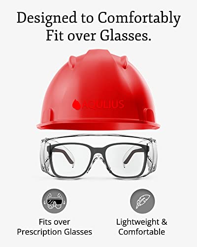 24 Pack Safety Glasses Over Eyeglasses (Anti-Fog & Scratch Resistant) Crystal Clear Eye Protection - OTG Safety Goggles