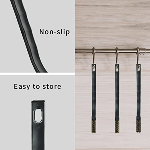 12 Pieces Wire Brush (Stainless Steel + Brass) Scratch Brush, Curved Handle Masonry Brush Wire Bristle for Cleaning Welding Slag and Rust