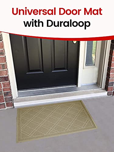 SlipToGrip Universal Door Mat, Taupe 35 x 23 in - Anti Slip, Durable & Washable, Outdoor & Indoor Welcome Mat for Entrance, Front Door, Garage, Patio, Dirt and Dust Absorber, Low Profile