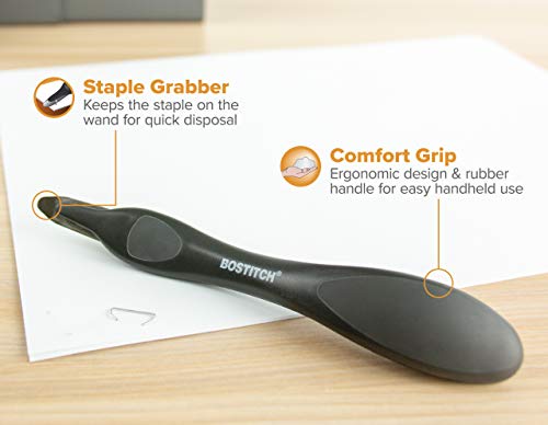 Bostitch Office Easy Staple Remover, Magnetic Tip, 3-Pack, black magnet - 3 pack (40000M-BLK-3PK)