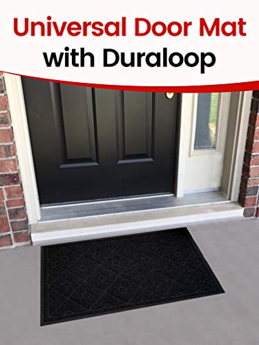 SlipToGrip Universal Door Mat, Black 35 x 23 in - Anti Slip, Durable & Washable, Outdoor & Indoor Welcome Mat for Entrance, Front Door, Garage, Patio, Dirt and Dust Absorber, Low Profile