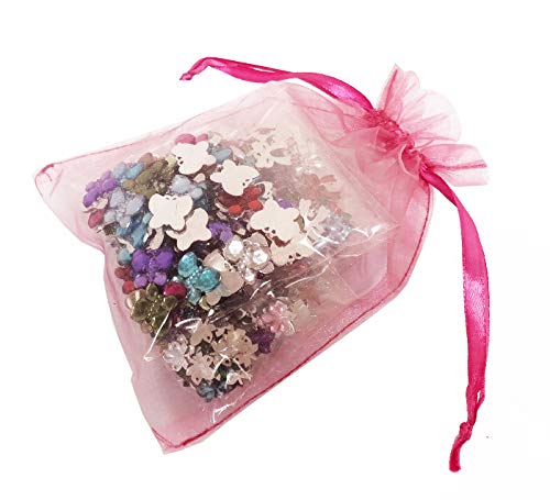 1000 Pcs Acrylic Flat Back Rhinestones Gemstone Embellishments, 10 Shapes, 4-15 mm, with a Free Drawstring Organza Bag for Easy Storage