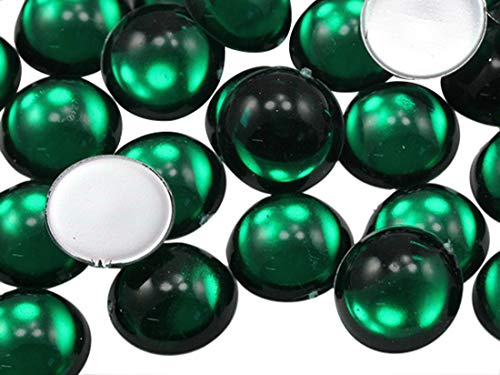 KraftGenius Allstarco 15mm Round Flat Back Acrylic Cabochons Assorted Colors Plastic Gems for Crafts Costume Embelishments Card Making Jewels Jewelry Making Supplies Cosplay Jewels - 100 Pieces