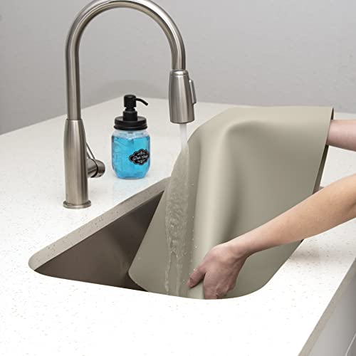 gasare, Giant, Double Thick, Silicone Countertop Mat Protector, Kitchen Counter Mats, Heat Resistant, Non-Slip, Washable, Cuttable, 40 x 23.5 Inches, 2mm Thick, 1 Unit, Taupe