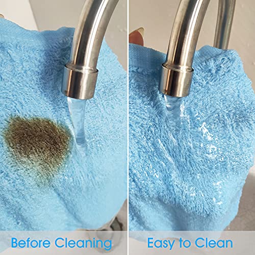 9 Pack Kitchen Cleaning Cloth Dish Towels Lint Free Dishcloths Super Absorbent 10x10 inch Small Dishtowels Reusable Cloth for Kitchen Home Car Dish Rags Hand Towel Drying Fast Blue
