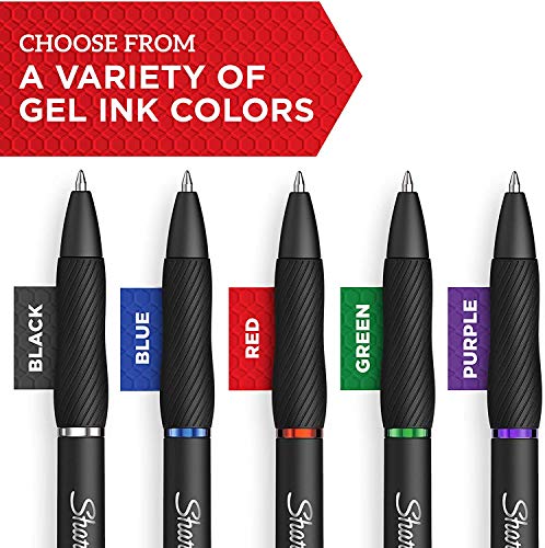 Sharpie S-Gel, Gel Pens, Medium Point (0.7mm), Black Ink Gel Pen, 12 Count (Pack of 1), Black