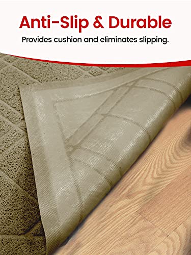 SlipToGrip Universal Door Mat, Taupe 35 x 23 in - Anti Slip, Durable & Washable, Outdoor & Indoor Welcome Mat for Entrance, Front Door, Garage, Patio, Dirt and Dust Absorber, Low Profile