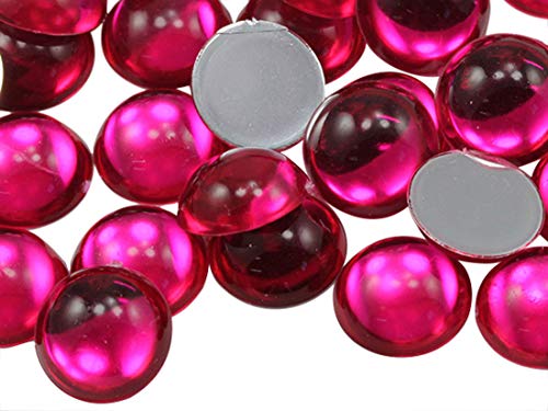 KraftGenius Allstarco 15mm Round Flat Back Acrylic Cabochons Assorted Colors Plastic Gems for Crafts Costume Embelishments Card Making Jewels Jewelry Making Supplies Cosplay Jewels - 100 Pieces
