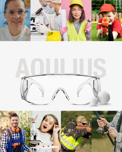 48 Pack Safety Glasses Over Eyeglasses (Anti-Fog & Scratch Resistant) Crystal Clear Eye Protection - OTG Safety Goggles