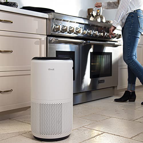 LEVOIT Air Purifiers for Home Large Room, Smart WiFi and PM2.5 Monitor H13 True HEPA Filter Removes Up to 99.97% of Particles, Pet Allergies, Smoke, Dust, Auto Mode, Alexa Control, White