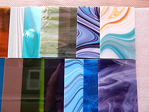 COE 96 Oceanside Spectrum Wissmach Fusible Glass 3mm (4" x 6") 20 Sheets