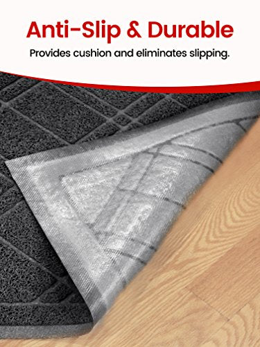 SlipToGrip Universal Door Mat, Black 35 x 23 in - Anti Slip, Durable & Washable, Outdoor & Indoor Welcome Mat for Entrance, Front Door, Garage, Patio, Dirt and Dust Absorber, Low Profile