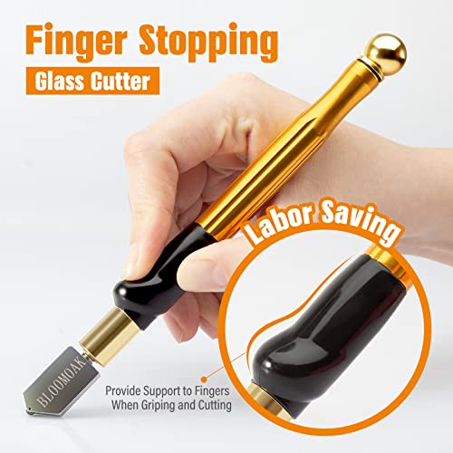 Professional Carbide Tungsten Alloy Handle Glass Cutter Tool with Range 2-19mm Professional Cutter for Thick Glass Mosaic and Tiles - Pencil Shape & Design (Glass Cutter) (Regular)