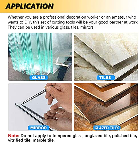 Canitu Manual Tile Cutter,2 in 1 Glass Tile Cutter Hand Tool with 3-15 mm Tungsten Steel Blades Breaking Pliers Hand Glass Cutter Kit for Home DIY Cutting Glass, Mirror, Ceramic Tile, Glazed Tiles