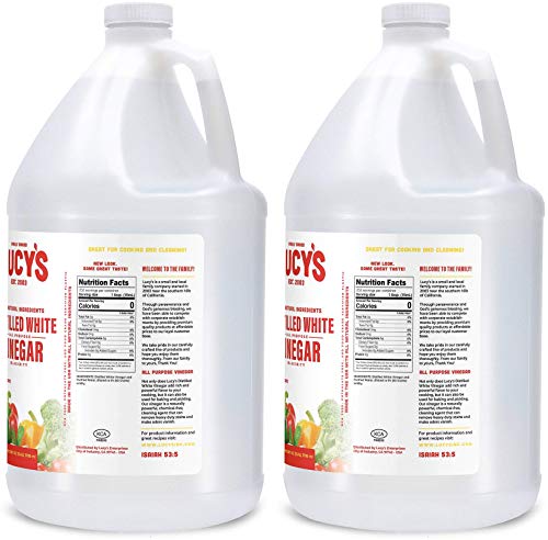 Lucy's Family Owned - Natural Distilled White Vinegar, 1 Gallon 128oz. (Pack of 2)