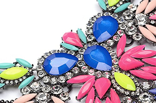 Lovage Colorful Resin Bubble Bib Statement Necklace Bohemian Chunky Collar Jewelry