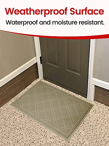 SlipToGrip Universal Door Mat, Taupe 35 x 23 in - Anti Slip, Durable & Washable, Outdoor & Indoor Welcome Mat for Entrance, Front Door, Garage, Patio, Dirt and Dust Absorber, Low Profile