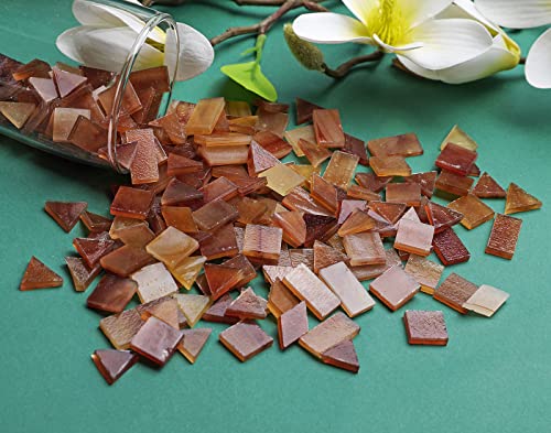 Lanyani Glass Mosaic Tiles for Art Crafts,4 Shapes Mixed Tiffany Stained Glass Pieces,200 Pieces (Grey-1)