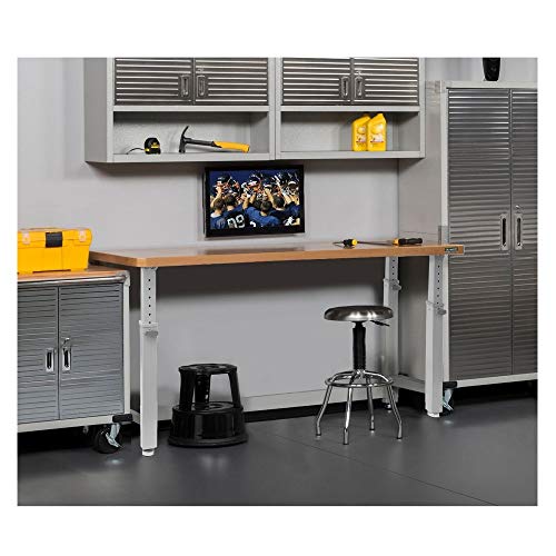 Seville Classics UltraHD 72" W X 25" D Wood Top Height Adjustable Workbench 2000 Lb Capacity