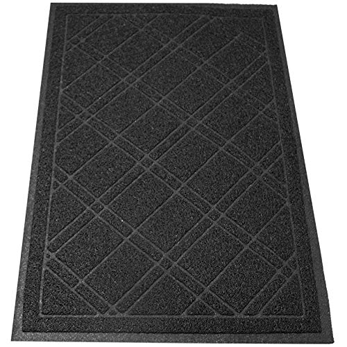 SlipToGrip Universal Door Mat, Black 35 x 23 in - Anti Slip, Durable & Washable, Outdoor & Indoor Welcome Mat for Entrance, Front Door, Garage, Patio, Dirt and Dust Absorber, Low Profile