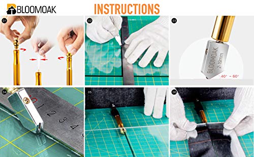 Professional Carbide Tungsten Alloy Handle Glass Cutter Tool with Range 2-19mm Professional Cutter for Thick Glass Mosaic and Tiles - Pencil Shape & Design (Glass Cutter) (Regular)