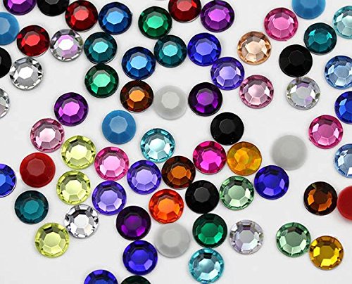 Allstarco 30mm Blue Aqua H109 Flat Back Acrylic Rhinestones Cosplay Plastic Gems Embelishments Jewelry Making Crafts Scrapbooking Costume Jewels - 6 Pieces