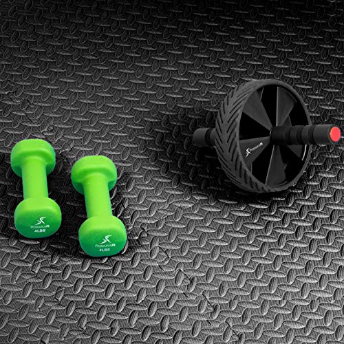 ProsourceFit Puzzle Exercise Mat ½”, EVA Foam Interlocking Tiles Protective Flooring for Gym Equipment and Cushion for Workouts, Black 144 Square Feet 36 Tiles