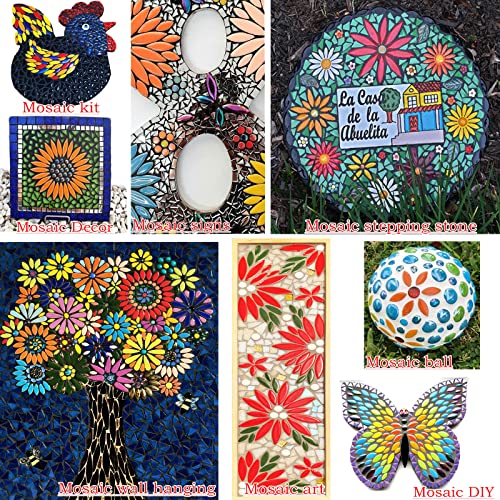 Youway Style Ceramic Mosaic Tiles for Crafts Bulk,Petal Shape Mosaic Pieces,Leaves Tiles for DIY Art Crafts (Mixed Colors,568g,20 Ounce) (Red Series)