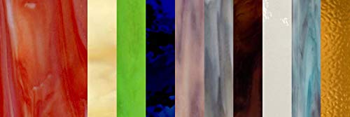 10 Sheets Spectrum & Wissmach Sheets for Stained Glass and Mosaic Works by Sun and Moon Stained Glass