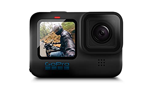 GoPro HERO10 Black (Hero 10) - Waterproof Action Camera with Front LCD and Touch Rear Screens, New GP2 Engine, 5K HD Video, 23MP Photos, Live Streaming, 64GB Extreme Pro Card and Extra Battery