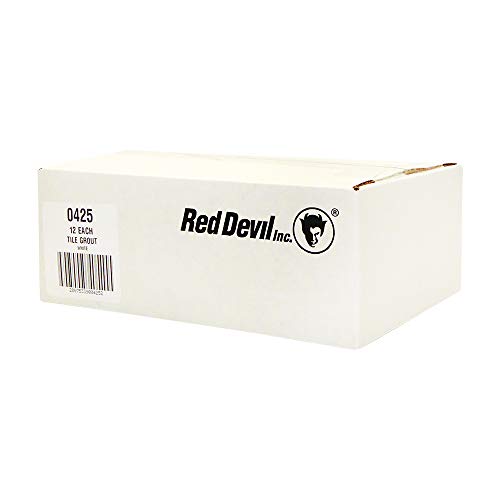 Red Devil 0425 Pre-Mixed Tile Grout Squeeze Tube, 5.5 oz, White, 12 Pack