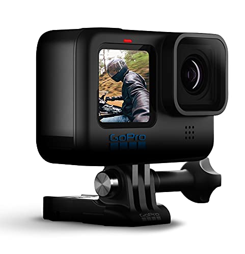 GoPro HERO10 Black (Hero 10) - Waterproof Action Camera with Front LCD and Touch Rear Screens, New GP2 Engine, 5K HD Video, 23MP Photos, Live Streaming, 64GB Extreme Pro Card and Extra Battery