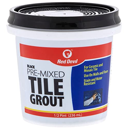 Red Devil 042260 Pre-Mixed Tile Grout, Black