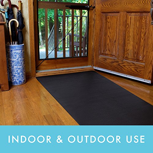 ClimaTex Indoor/Outdoor Rubber Scraper Mat, Door Mat for Traction and Floor Protection, 36" X 6', Black (9G-018-36C-6)