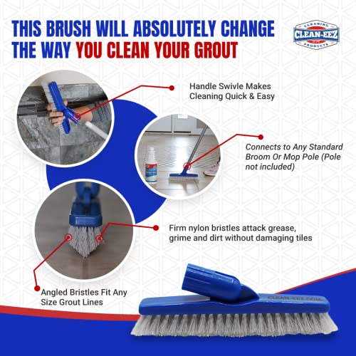 IT JUST WORKS! Grout-Eez Super Heavy-Duty Grout Cleaner. Easy and Safe To Use. Destroys Dirt and Grime With Ease. Even Safe For Colored Grout. Clean-eez (Single Bottle and Brush, 32)