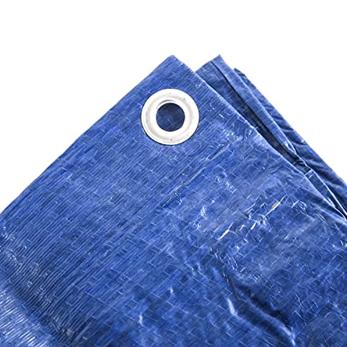 Kingman Blue Tarpaulin 4 x 6 Feet Multi-Purpose Waterproof Tarp Poly Cover (1 Pack)