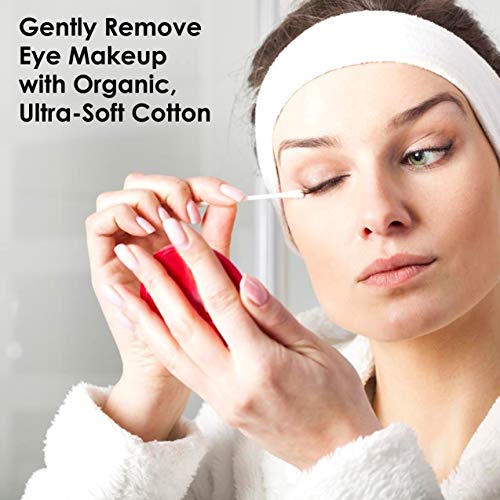 Sky Organics Organnic Cotton Swabs for Sensitive Skin, 100% Pure GOTS Certified Organic for Beauty & Personal Care, 500 ct.