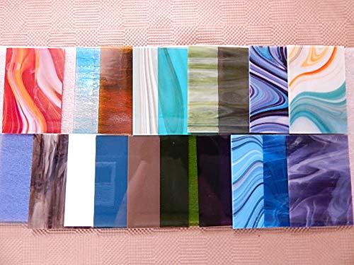 COE 96 Oceanside Spectrum Wissmach Fusible Glass 3mm (4" x 6") 20 Sheets